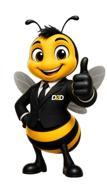 Draft 2 Distribution bee mascot